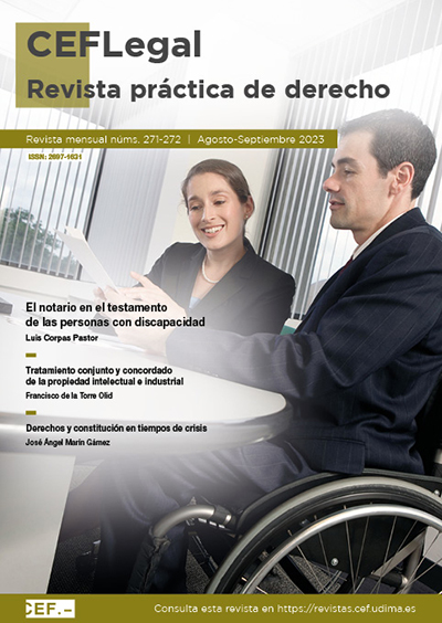 Ver CEFLegal. Revista práctica de derecho N.º 271-272 Agosto-Septiembre 2023